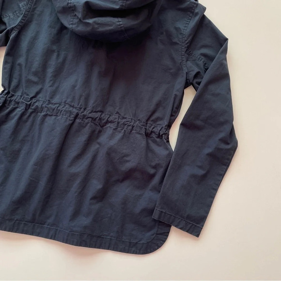 Chocolate USA Navy Blue Utility Hooded Field Jacket Gold Hardware Small - Picture 11 of 11